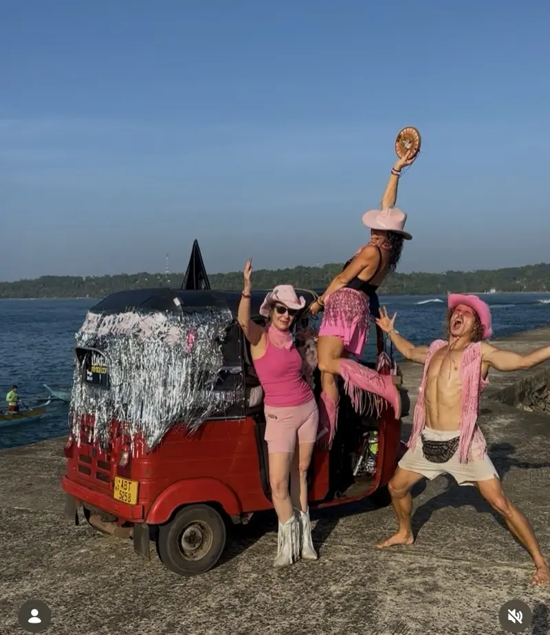 Team on their tuktuk