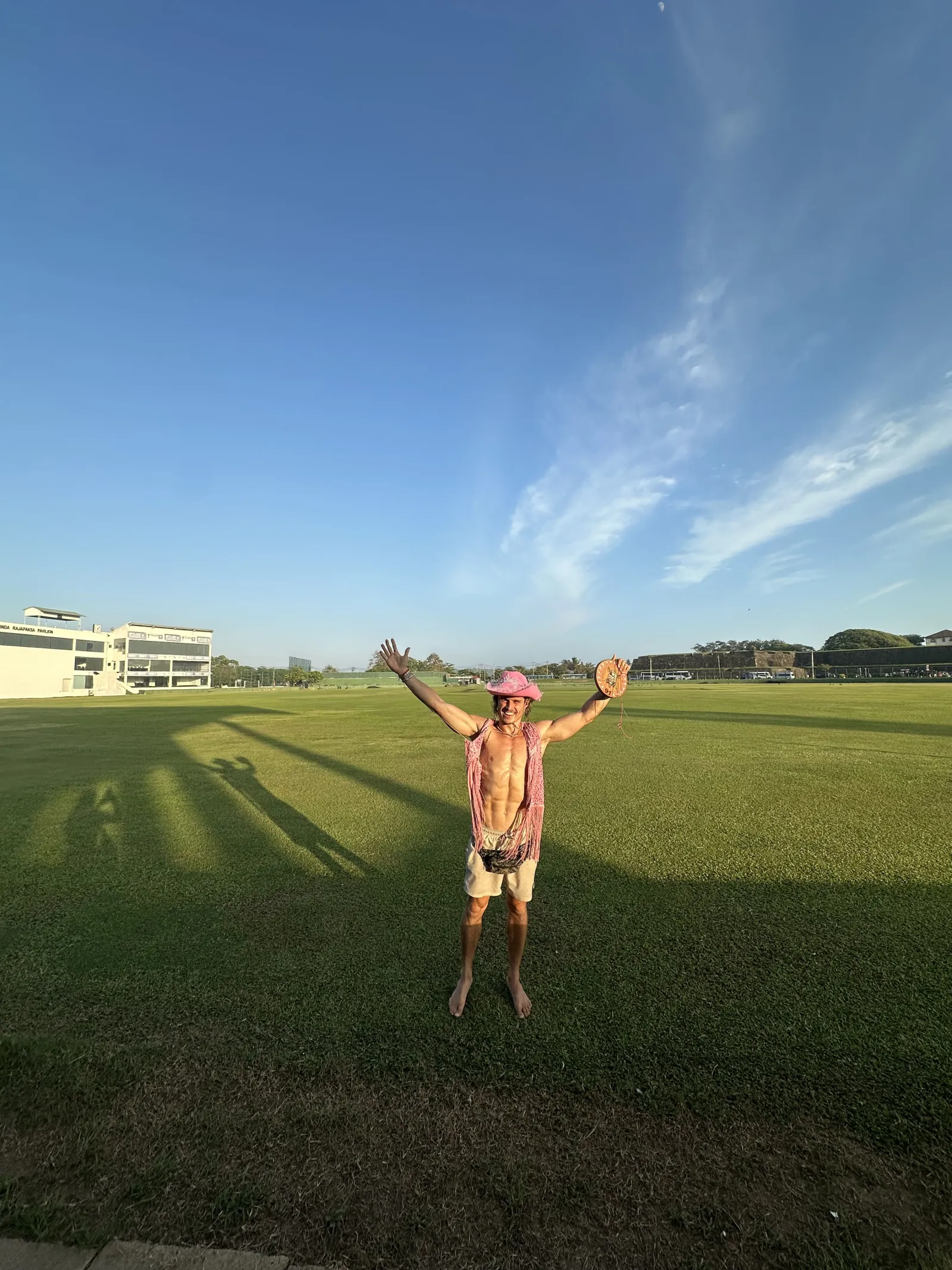 On the cricket stadium field